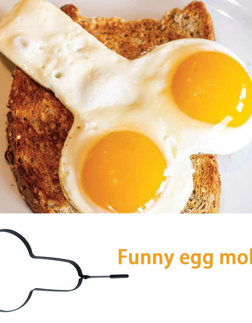 Load image into Gallery viewer, EVKILKJS Funny Egg Fryer Stainless Steel Non-Stick Mold Black Handle
