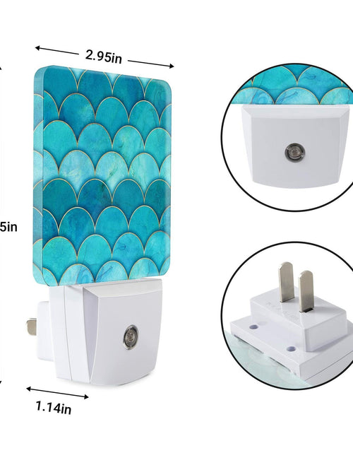 Load image into Gallery viewer, Caifujiqi Night Light Plug-in Dusk to Dawn Sensor White LED Plastic Modern
