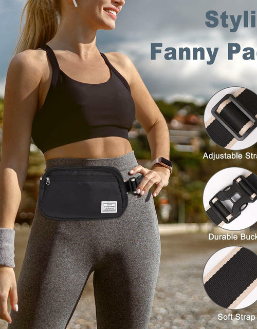 Load image into Gallery viewer, DMLuna Small Crossbody Bag Mini Waist Adjustable Strap Black Size 8.7in
