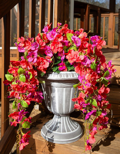 Load image into Gallery viewer, Ivydale Artificial Hibiscus Hanging Flowers UV Resistant Outdoor 2pcs Fuchsia
