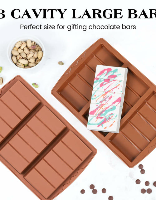 Load image into Gallery viewer, KASHME Chocolate Bar Mold Deep Large Silicone Candy Bar 5 Snap Rectangle
