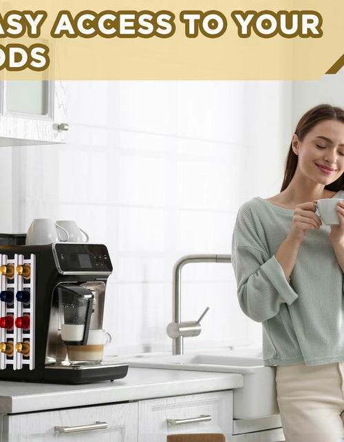Load image into Gallery viewer, Threehoney Adhesive Coffee Pod Holder 8 Pack Holds 20 Capsules Wall Mount
