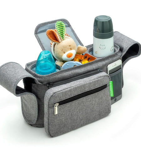 Ethan & Emma Universal Stroller Organizer Insulated Cup Holders Diaper Storage