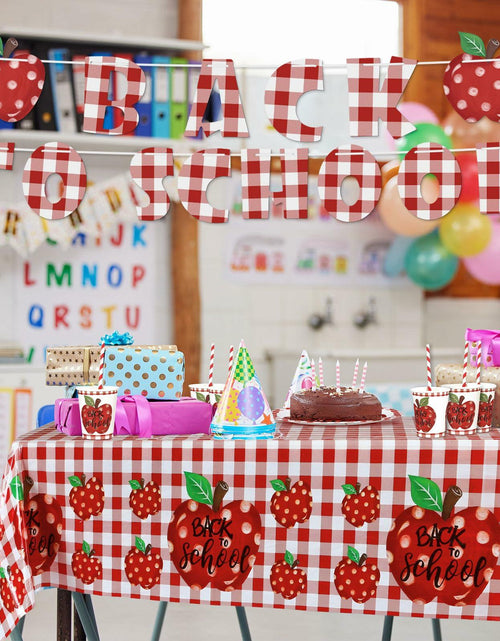 Load image into Gallery viewer, Zhehao 195 Pc Back to School Party Tableware Set Apple Red White Green
