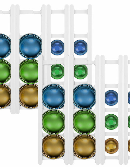 Load image into Gallery viewer, Threehoney Adhesive Coffee Pod Holder 8 Pack Holds 20 Capsules Wall Mount
