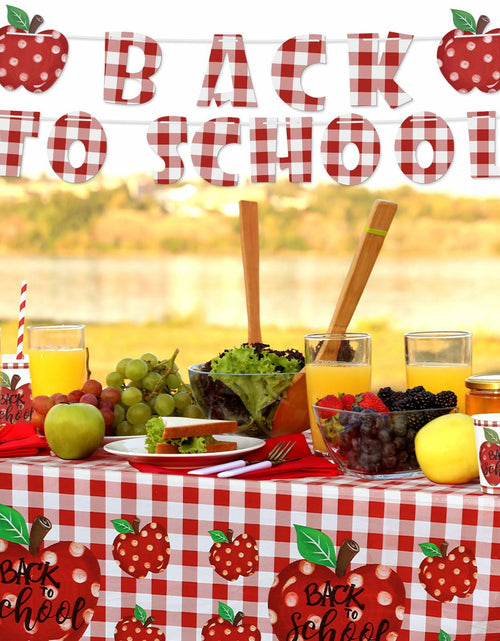 Load image into Gallery viewer, Zhehao 195 Pc Back to School Party Tableware Set Apple Red White Green

