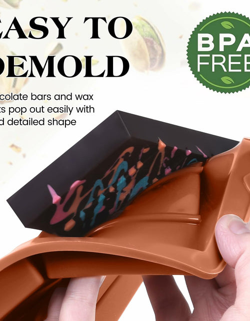 Load image into Gallery viewer, KASHME Chocolate Bar Mold Deep Large Silicone Candy Bar 5 Snap Rectangle
