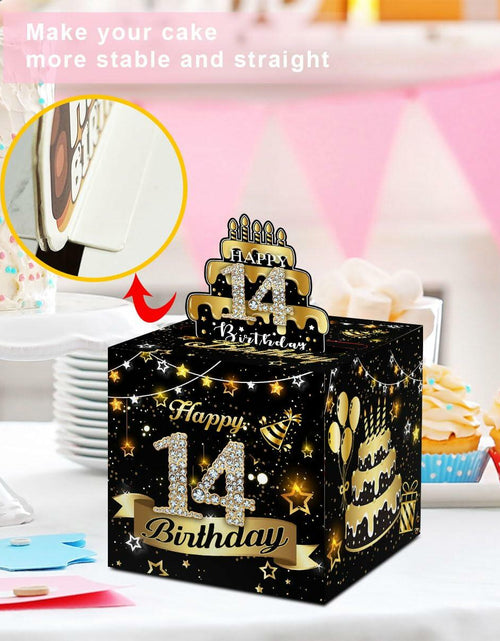 Load image into Gallery viewer, Toerifer Money Box Birthday Gift Black Gold 14 Years Old 35 Bags Size One Size
