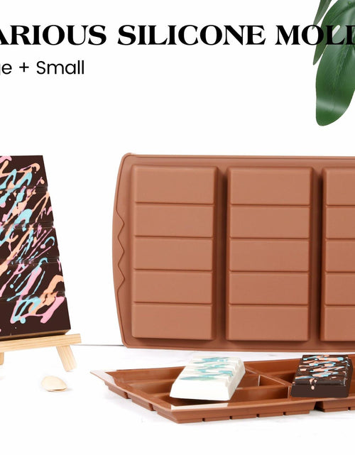 Load image into Gallery viewer, KASHME Chocolate Bar Mold Deep Large Silicone Candy Bar 5 Snap Rectangle

