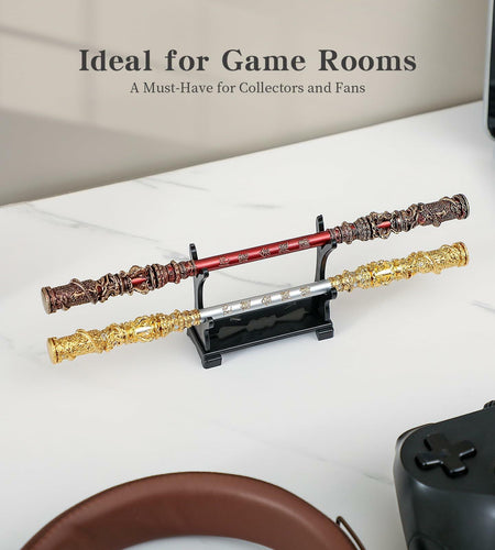 Santiccipa 2pcs Monkey King Staff Golden Cudgel Home Decor Small