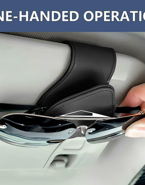 Load image into Gallery viewer, Car Sunglass Holder Tesla Cybertruck 2024-2025 Leather Visor Eyeglass Clip White
