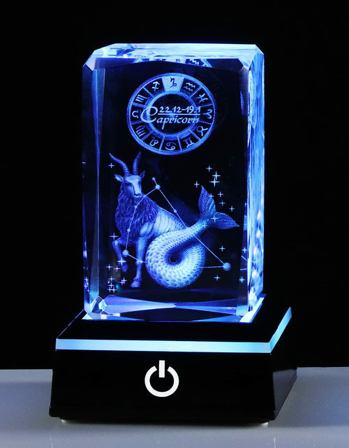 Load image into Gallery viewer, 3D Crystals Capricorn Zodiac Glass Figurine Decor Birthday Gift Keepsake
