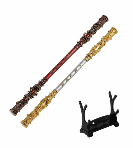 Santiccipa 2pcs Monkey King Staff Golden Cudgel Home Decor Small