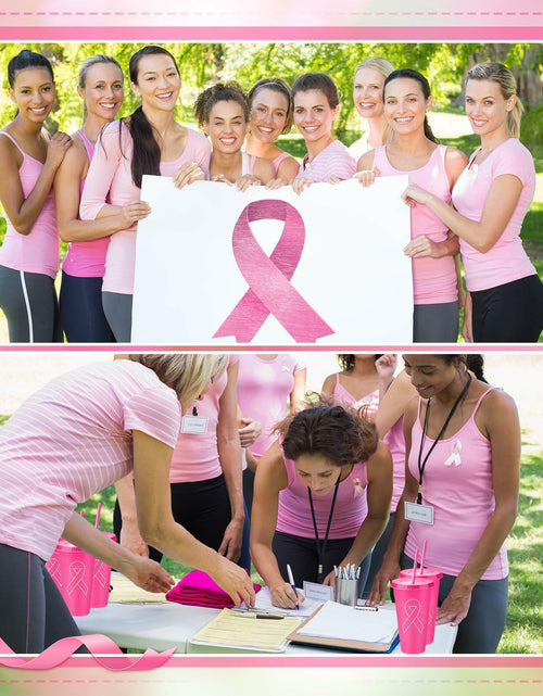 Load image into Gallery viewer, Bokon 24oz Breast Cancer Awareness Pink Tumblers with Straws 12 Pack
