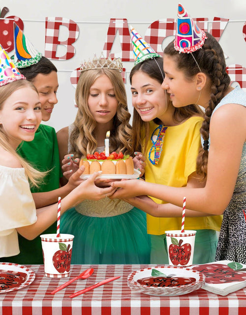 Load image into Gallery viewer, Zhehao 195 Pc Back to School Party Tableware Set Apple Red White Green
