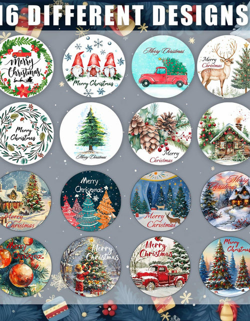 Load image into Gallery viewer, wuhuzsm 1000Pcs Christmas Stickers 2 Rolls Rustic Tree Wreath Elk Green
