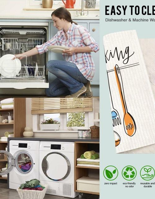 Load image into Gallery viewer, Lily's Home &amp; Kitchen Swedish Dishcloths 8 Pack with 2 Clips Multi Color

