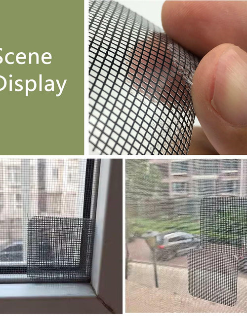 Load image into Gallery viewer, EVKILKJS 30PCS Screen Repair Kit Black Fiberglass Tape Mesh Door Patch
