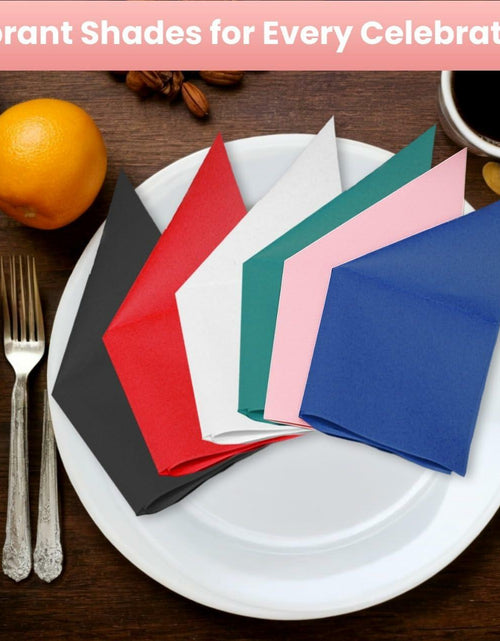 Load image into Gallery viewer, MalMall 100-Pack Airlaid Pink Cocktail Napkins 1-Ply 4.9x4.9in Soft Absorbent
