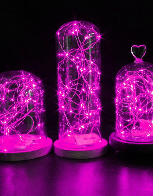 Load image into Gallery viewer, CYLAPEX 6 Pack Pink Fairy Lights String Battery Operated 3.3ft 20 LEDs
