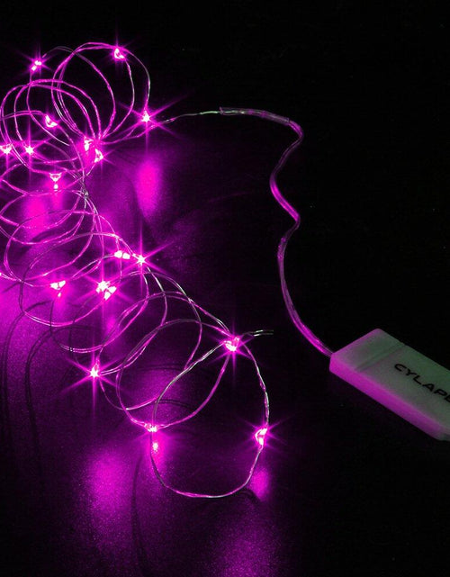 Load image into Gallery viewer, CYLAPEX 6 Pack Pink Fairy Lights String Battery Operated 3.3ft 20 LEDs

