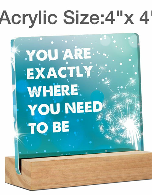 Load image into Gallery viewer, GTGIC Inspirational Desk Sign Motivational Acrylic Office Decor 4x4 Inches
