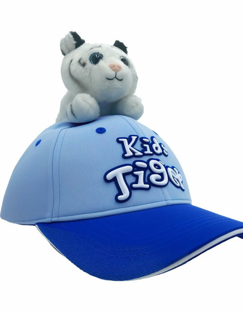 Load image into Gallery viewer, GADMEXILY Kids Boys Adjustable Cotton Baseball Cap Plush Tiger Hat Blue

