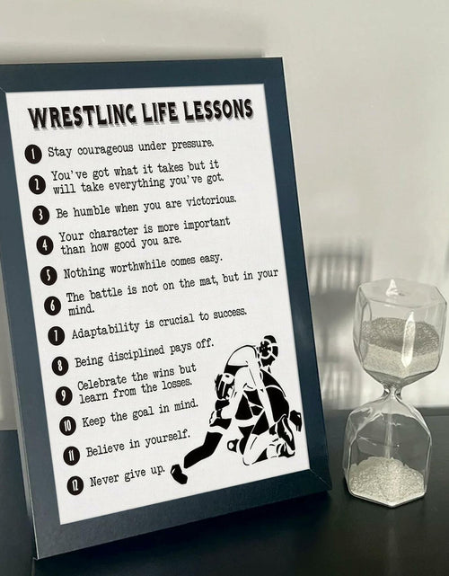 Load image into Gallery viewer, HSHFKLH Inspirational Wrestling Life Lessons Canvas Wall Art Motivational Poster
