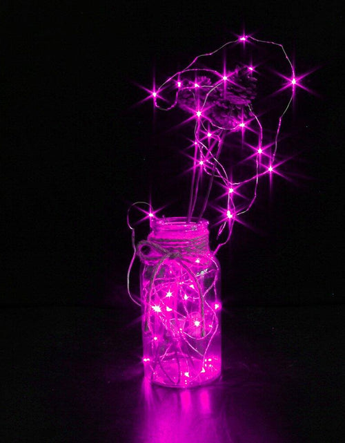 Load image into Gallery viewer, CYLAPEX 6 Pack Pink Fairy Lights String Battery Operated 3.3ft 20 LEDs
