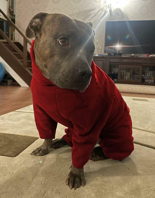 Load image into Gallery viewer, kims cosiart Polar Fleece Dog Jacket Windproof Warm Padded Coat Red Size S
