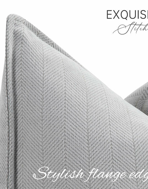 Load image into Gallery viewer, ZWJD Chenille Light Gray Pillow Covers 22x22 Set of 2 Soft Decorative
