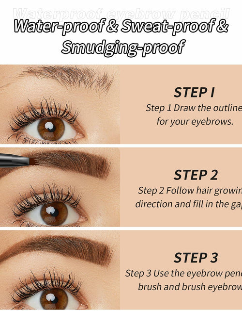 Load image into Gallery viewer, YIWANLLE Eyebrow Microblading Pen 3D Waterproof 4 Fork Tip Light Coffee 1 Count
