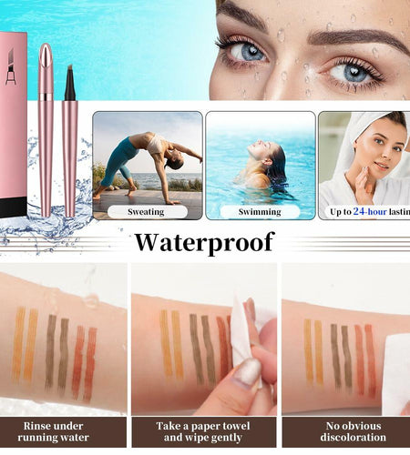 YIWANLLE 3D Microblading Eyebrow Tattoo Pencil Waterproof C-Gray 1 Count