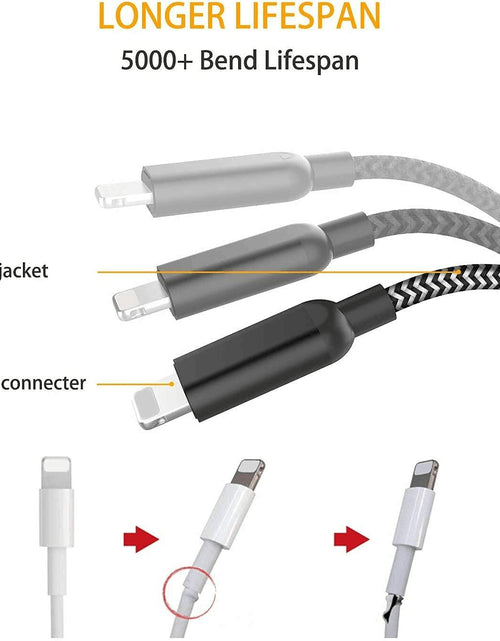 Load image into Gallery viewer, esbeecables Apple iPhone Lightning to 3.5mm Aux Cable Silver 3.3ft
