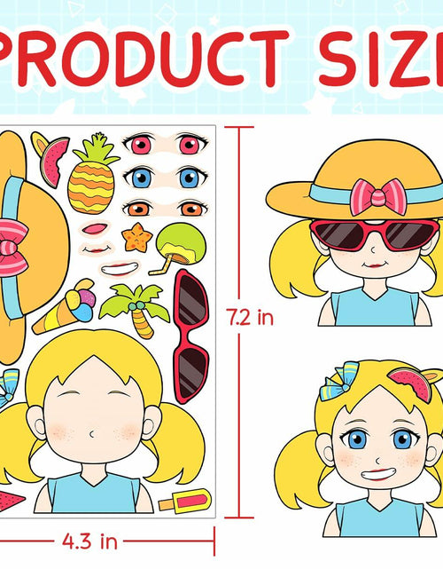 Load image into Gallery viewer, BOGIKI Make a Face Stickers 15 Sheets Waterproof Girl Halloween Party Favors
