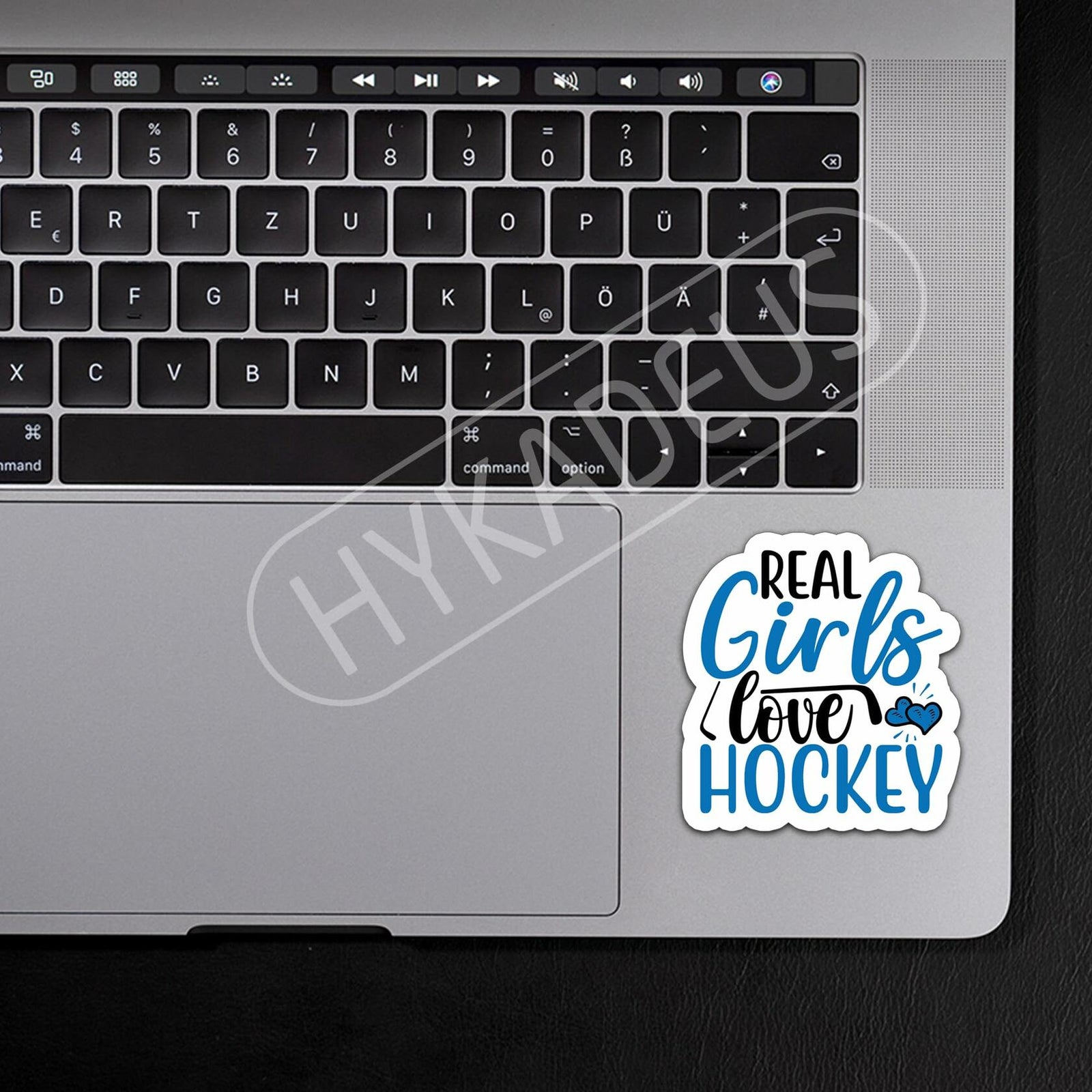 HYKADEUS Real Girls Love Hockey Sticker Decals Waterproof Vinyl 3x2.8 3Pcs