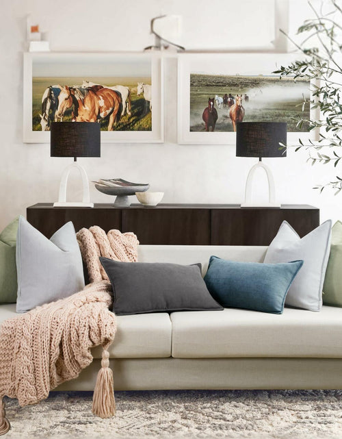 Load image into Gallery viewer, ZWJD Chenille Light Gray Pillow Covers 22x22 Set of 2 Soft Decorative

