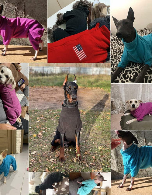 Load image into Gallery viewer, kims cosiart Polar Fleece Dog Jacket Windproof Warm Padded Coat Red Size S
