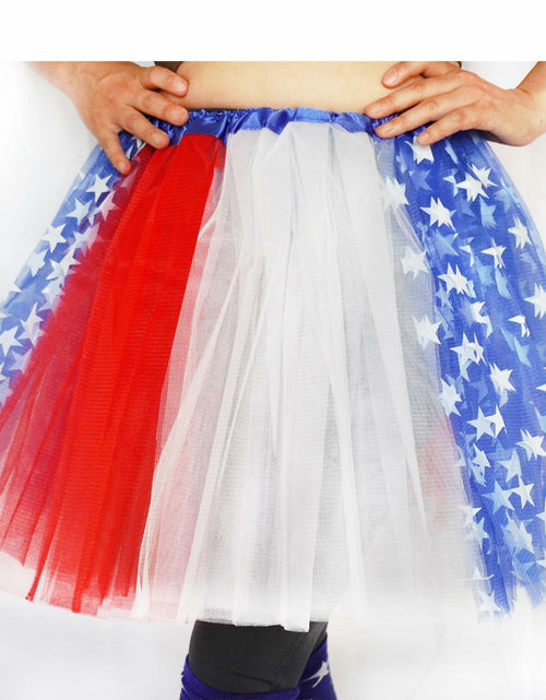 Load image into Gallery viewer, SUFEINI Women's Plus Size Usa Star Tutu Skirt Dance Ballet Halloween Size Plus
