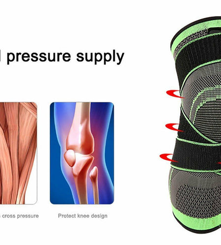 ASOONYUM Knee Sleeve Compression Support Pain Relief Green Single XX-Large