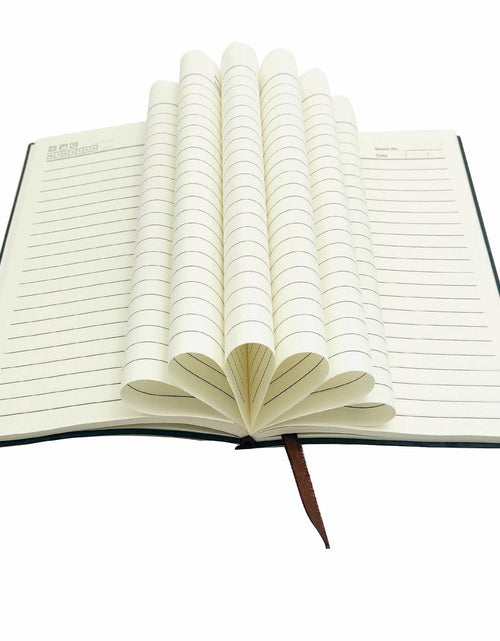 Load image into Gallery viewer, shengyoude Business A5 PU Leather Notebook 8mm Grid 200 Pages Black
