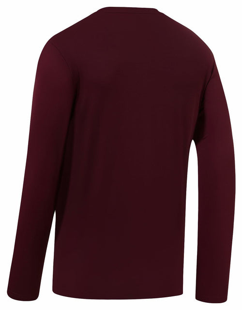 Load image into Gallery viewer, UVSAI Men’s UPF 50+ Long Sleeve Performance T-Shirt Burgundy Size 3X-Large
