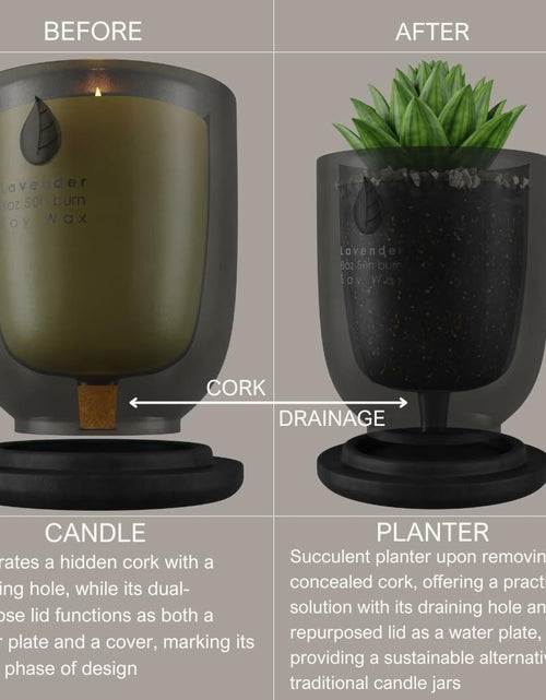 Load image into Gallery viewer, Matani Concrete Cement Candle Planter Aromatherapy Soy Black Sandalwood 3.1x4in
