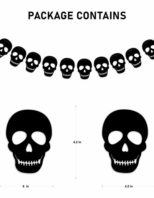 Load image into Gallery viewer, RadiantFlux Glowing Halloween Skull Flag 10Ft Green Felt Skull Banner
