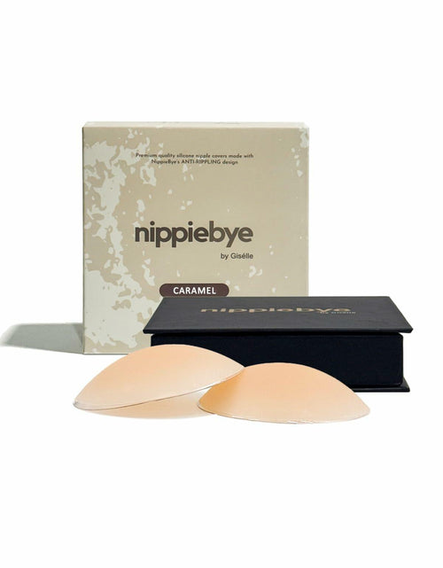 Load image into Gallery viewer, Nippiebye Silicone Reusable Adhesive Nipple Covers Pasties Caramel
