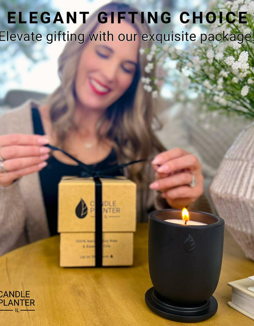 Load image into Gallery viewer, Matani Concrete Cement Candle Planter Aromatherapy Soy Black Sandalwood 3.1x4in

