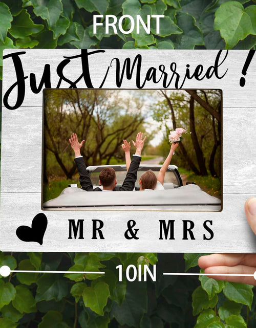 Load image into Gallery viewer, XDFVL Just Married Wedding Photo Frame Black 8x10 Horizontal
