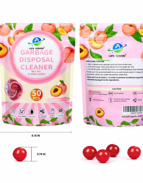 Load image into Gallery viewer, LIFE KIRINN Garbage Disposer Freshener Peach Scented 50 Count
