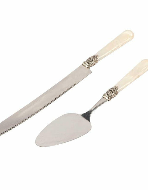 Load image into Gallery viewer, CATHYLIN Wedding Cake Knife &amp; Server Set, Italian Style, 2 pcs, Yellow
