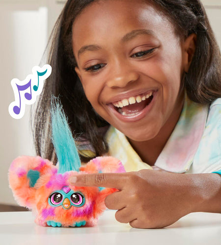 Furby Furblets Ree-Mix Mini Friend 45+ Sounds Music Coral Electronic Plush